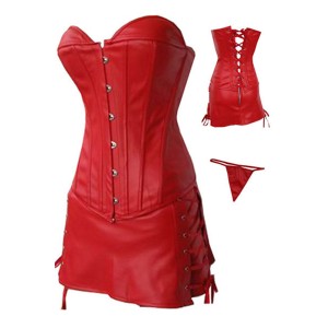 Imitation leather corset